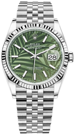 Rolex Datejust 36mm Palm Motif Dial 126234-0047