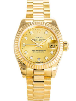 Rolex Datejust 31mm Gold Dial 179178, Women’s Watch