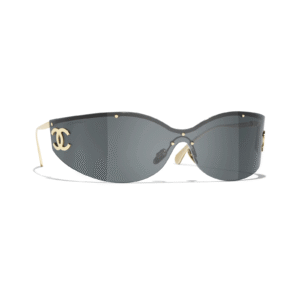 Chanel Exclusive Shield Sunglasses Metal Grey Color A71787
