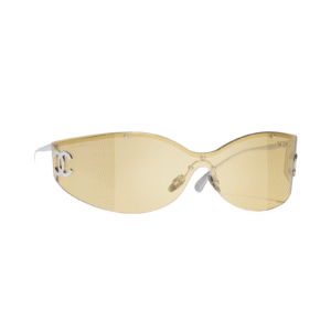 Chanel Exclusive Shield Sunglasses Metal Light Yellow Color A71787