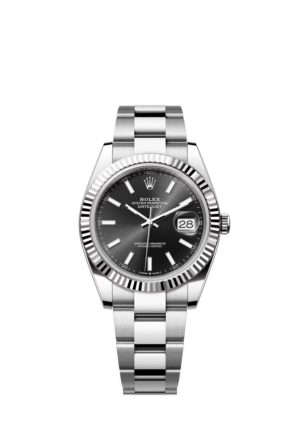 Rolex Datejust 41mm Black Dial Fluted Bezel Oyster Bracelet – Men’s Watch (Japanese (Miyota))